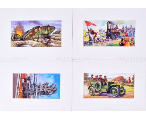 Mardon Son &amp; Hall - x4 pieces of highly detailed, mixed media, original artwork created by artists who worked for Mardon 