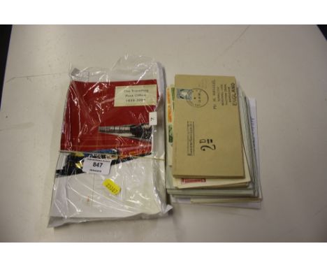 A packet of travelling post-office cancellations, mainly Great British covers, post dues, and ambulance cover, graphite's etc