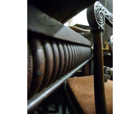 A 19thC octagonal table with under-shelf, an oval table with rope twist legs and a Seth Thomas, Capitol Hill, Washington cloc