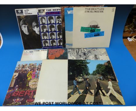 A collection of 10x Beatles LPs from “With The Beatles” to Abbey Road” plus “Live At The Hollywood Bowl”.  The first eight LP