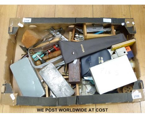 A quantity of model making tools including clamps, micrometer, needle files etc. The lot also includes tools suitable for jew