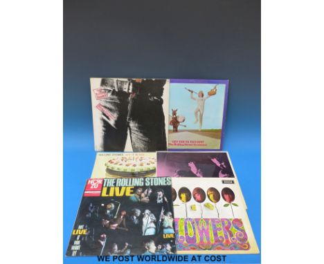 Six LPs by The Rolling Stones: “Get Yer Ya-Ya's Out!” (SKL 5065, first pressing with XZAL 10076/7 1W matrix, fully laminated 