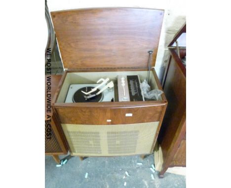 A vintage Bush radiogram C1950's with Garrard record deck