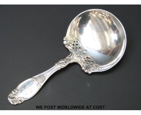 A Gorham white metal caddy or similar spoon, marked Sterling and H888, length 12.5cm (51.3g)