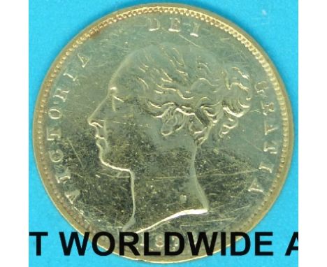 An 1878 Victoria young head gold half sovereign die no 37, first reverse