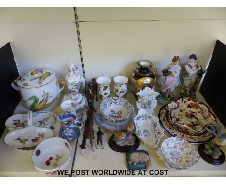 A large collection of china including Aynsley 'Pembroke', Royal Worcester Evesham bisuit barrel, Masons Mandalay and Vista, B