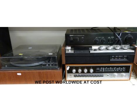 A Garrard Lab 80 turntable, PMA Denon 250 amplifier, Armstrong 526 tuner amp & Sansui cassette deck