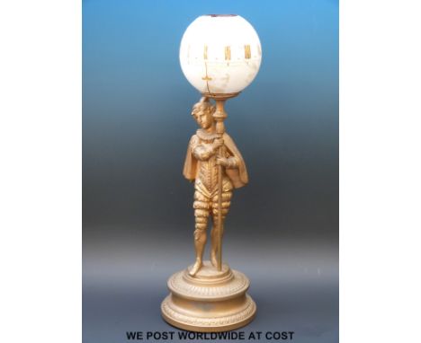 A French mystery clock, in the form of a cloaked young man, movement stamped S & F Paris and Londres