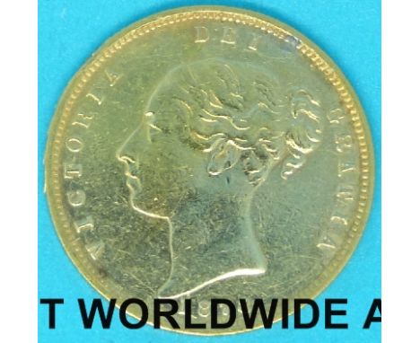An 1878 Victoria young head gold half sovereign die no 24, first reverse
