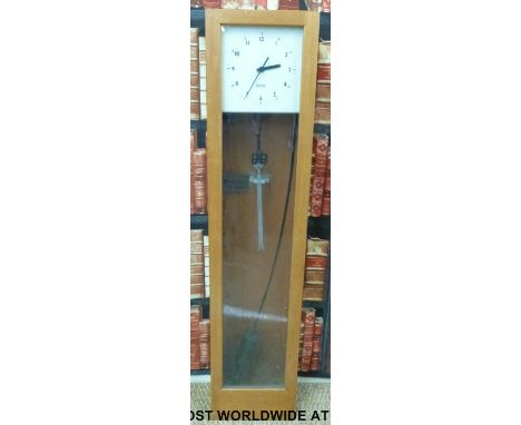 Gents of Leicester master clock in light oak case (height 129cm) 