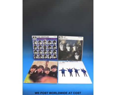 Four Beatles LPs, all original Mono black/yellow Parlophone labels: “With The Beatles” (2nd pressing); “A Hard Day's Night”; 