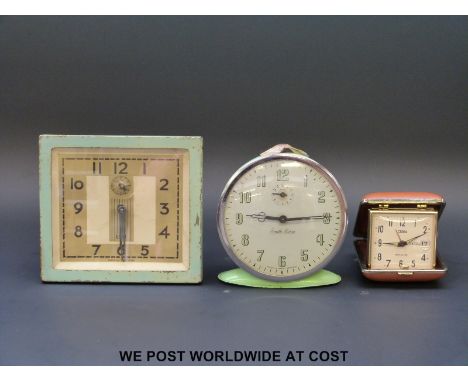 Three vintage clocks including Smiths LSM etc