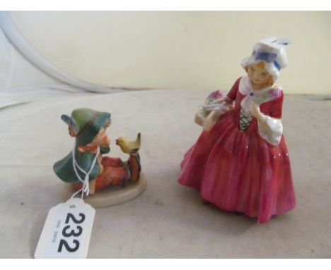 A Royal Doulton figure Lavinia and a Hummel figure
