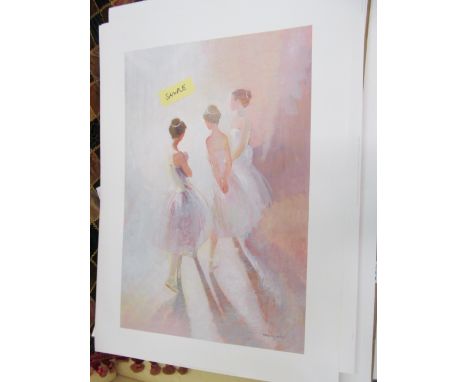 Frank Hill - seventy five art prints of three different designs 'Windy Day', 'Waiting in the wings' and 'The Rehearsal'