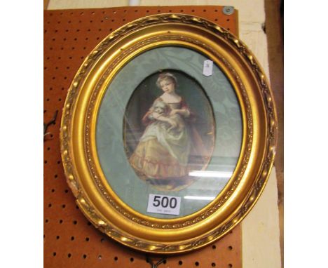 A gilt frame with portrait of Countess Stanhope