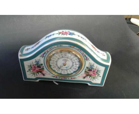 Minton Rose Mantel clock No 418,13cm high