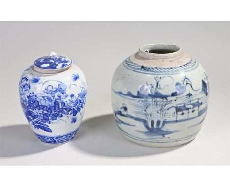 Chinese ginger jar and a vase. Pottery items, including plates, water jugs, bowls, etc, (Qty). Pair of Japanese twentieth cen