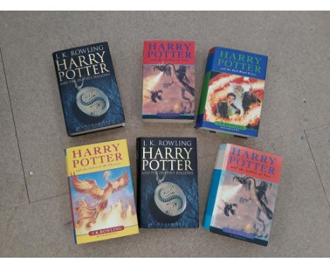 Harry Potter First Editions Published by Bloomsbury, five hard back first editions, The Goblet of Fire (minus dust jacket) 20