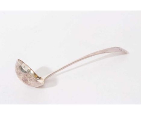 Georgian Scottish provincial silver ladle possibly Perth, maker William Ritchie C. 1796 - 1814, 15.5cm in length  