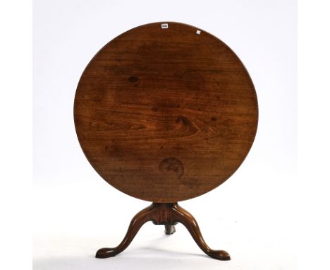 A MID-18TH CENTURY MAHOGANY CIRCULAR SNAP TOP TRIPOD OCCASIONAL TABLE94cm diameter; 71cm highCondition report:&nbsp;The circu