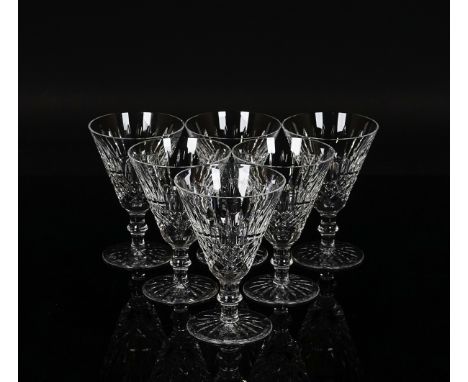 A suite of forty two Waterford crystal `Tramore' pattern drinking glassesComprising; six claret glasses, six white wine glass