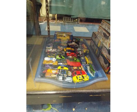 A Tray Containing Various Loose Die Cast Toys Mainly Cars. 