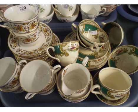 A Royal Stafford Cloverley Part Tea Set and Collection of Myott's Tea Wares.