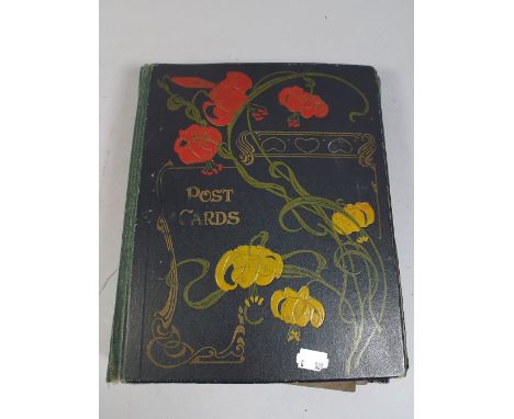 A Late Victorian Postcard Album Containing Mainly Foreign Scenic Postcards, Belgium, Germany, Egypt Etc. 