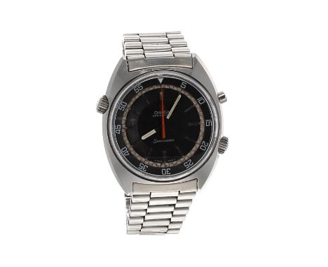 Omega Seamaster Chronostop oversized stainless steel gentleman's bracelet watch, ref. 145.008, circa 1966, serial no. 2343xxx