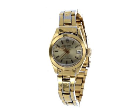 Tudor Prince Oysterdate Rotor Self-Winding gold plated lady's bracelet watch, ref. 9230/1, circa 1976, serial no. 8xxx72, cha