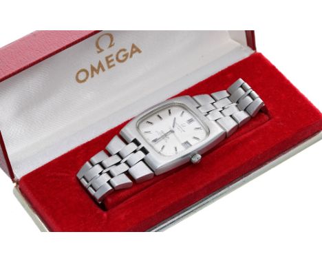 Omega Constellation Chronometer automatic stainless steel gentleman's bracelet watch, circa 1970s, silvered dial with sweep c