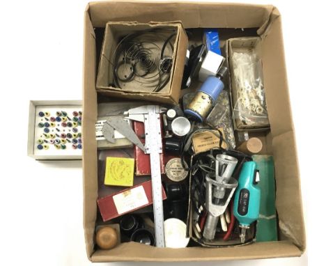 Quantity of various watchmaking tools and clock parts etc