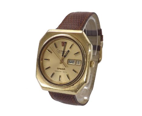 Omega Constellation Chronometer Megasonic 720Hz octagonal cased gold plated and stainless steel gentleman's wristwatch, ref, 