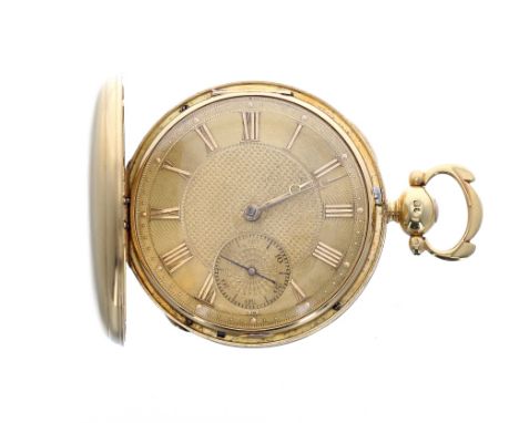 Thomas Savage - good 18ct lever hunter pocket watch, London 1829, signed fusee movement, no. 5xxx0, with dust cover, engine t