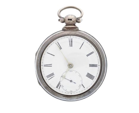 19th century silver fusee lever pair cased pocket watch, Birmingham 1856, the movement signed Frederick, Bilston, no. 3245, w