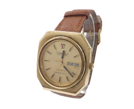 Omega Constellation Chronometer Megasonic 720Hz octagonal gold plated and stainless steel gentleman's wristwatch, ref. CD 198