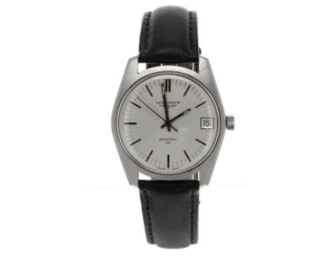 Longines Admiral HF stainless steel gentleman's wristwatch, case no. 532913, circular silvered dial with baton markers, minut