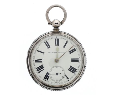 English silver fusee lever pocket watch, London 1886, signed Rosenberg, Newcastle on Tyne, no. 24434, with dust cover, the di