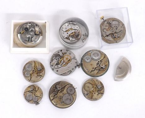 IWC Schaffhausen automatic wristwatch movement for repair, cal. 8331; together with three Jaeger LeCoultre wristwatch movemen