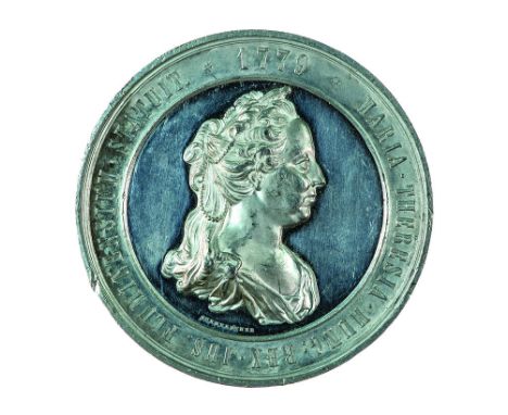 Insieme di tre medaglie relative alla Croazia medaglia 1869 per la presenza della coppia imperiale in Croazia, bronzo, inciso