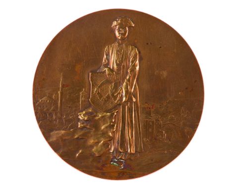 Insieme di due medaglie  medaglia 1907 per il 50° anniversario dalla costituzione a Trieste dell’impresa di costruzioni naval
