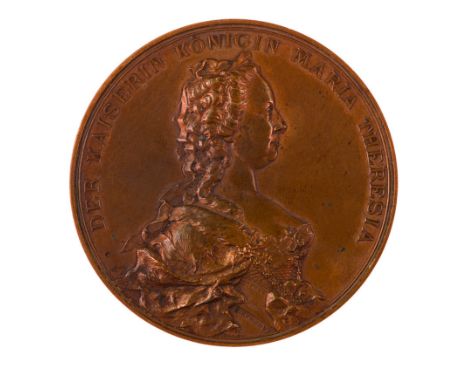 Insieme di tre medaglie per l’inaugurazione del monumento a Maria Teresa in Vienna il 13 maggio 1888 medaglia in bronzo, bron