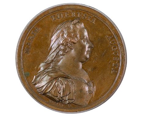 Medaglia 1770 per la costruzione di un penitenziario a Milano bronzo, incisore del conio „KRAFFT“ e „K“ (Johann Martin Krafft