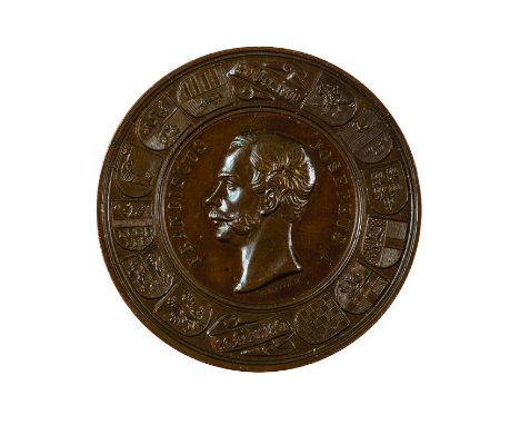 Insieme di tre medaglie due medaglie per l’apertura del nuovo Parlamento il 1° maggio 1861 e anche per lo “Oktoberdiplom” (Co
