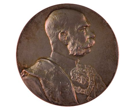 Insieme di due medaglie 1898 per il 50° anniversario di regno medaglia dedicata dalla prima Cassa di Risparmio austriaca, arg