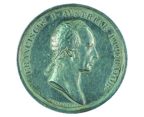 Insieme di due medaglie medaglia 1823 per la costituzione dell’Istituto Veterinario (Università di medicina veterinaria), arg