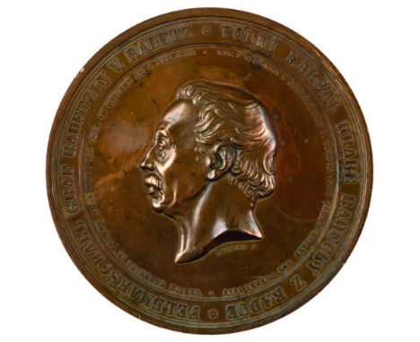 Insieme di sei medaglie relative al Feldmaresciallo Conte Joseph Radetzky von Radetz medaglia 1859 per l’inaugurazione del mo