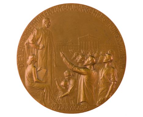 Insieme di undici medaglie per il 60° anniversario di regno dell’Imperatore medaglia dedicata dalla città di Vienna, bronzo, 