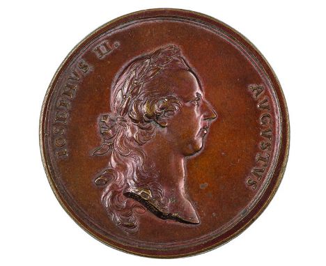 Insieme di due medaglie 1770 per la visita di Federico II di Prussia a Giuseppe II nell’accampamento presso M€hrisch Neustadt
