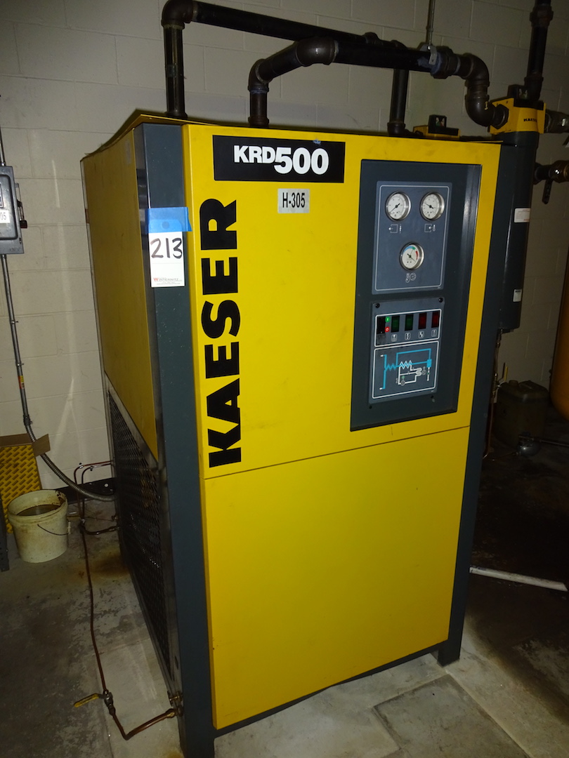 LOT Kaeser Model KRD 500 Refrigerated Air Dryer, S/N PR500A2971159K